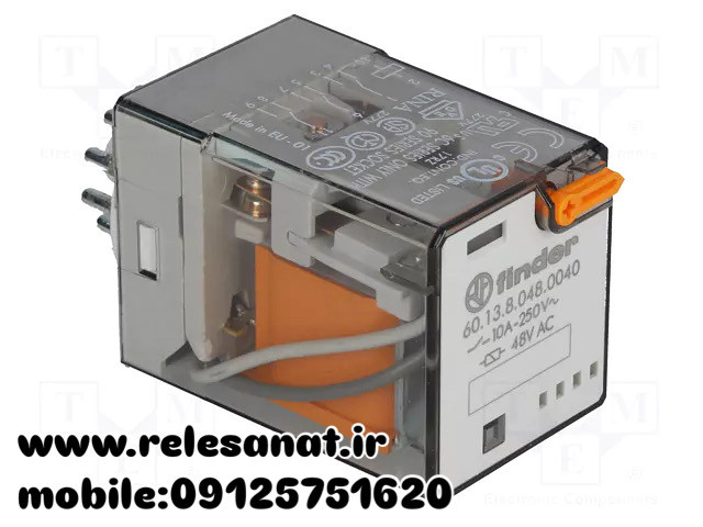 رله ۱۱ پایه فیندر مدل ۶۰۱۳.80.48 | Finder Relay 6013.80.48