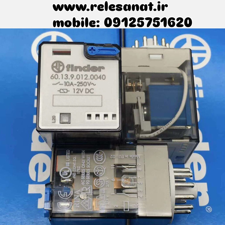 رله ۱۱ پایه فیندر مدل ۶۰۱۳.90.48 | Finder Relay 6013.90.48